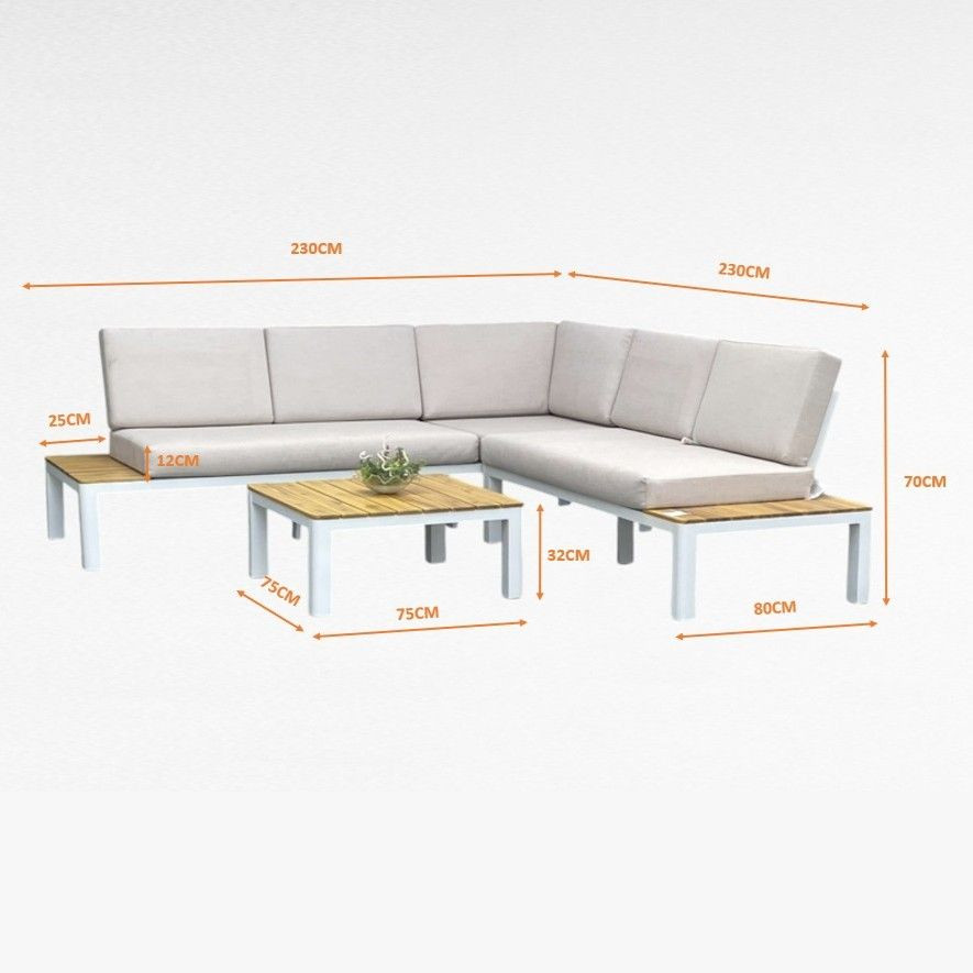2522156 SADO LOUNGE SET 3PCS WITH LIGHT CUSHION