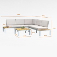 2522156 SADO LOUNGE SET 3PCS WITH LIGHT CUSHION