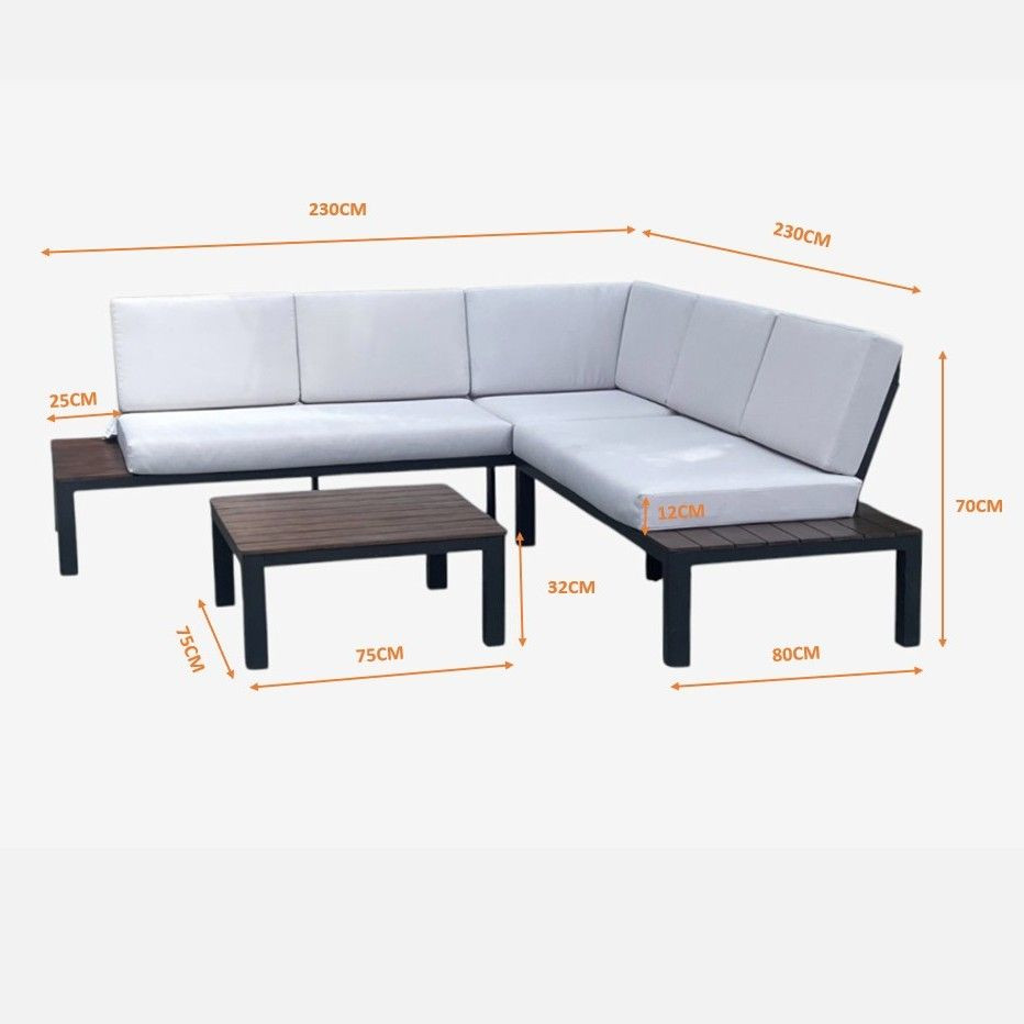 2522157 SADO LOUNGE SET 3PCS WITH LIGHT CUSHION