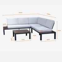 2522157 SADO LOUNGE SET 3PCS WITH LIGHT CUSHION